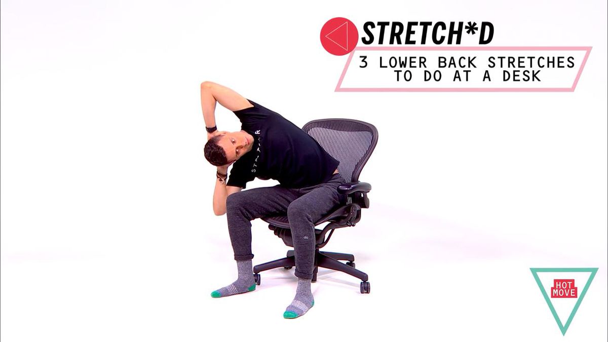 3 Stretches For Lower Back Pain You Can Do At Your Desk Health Com