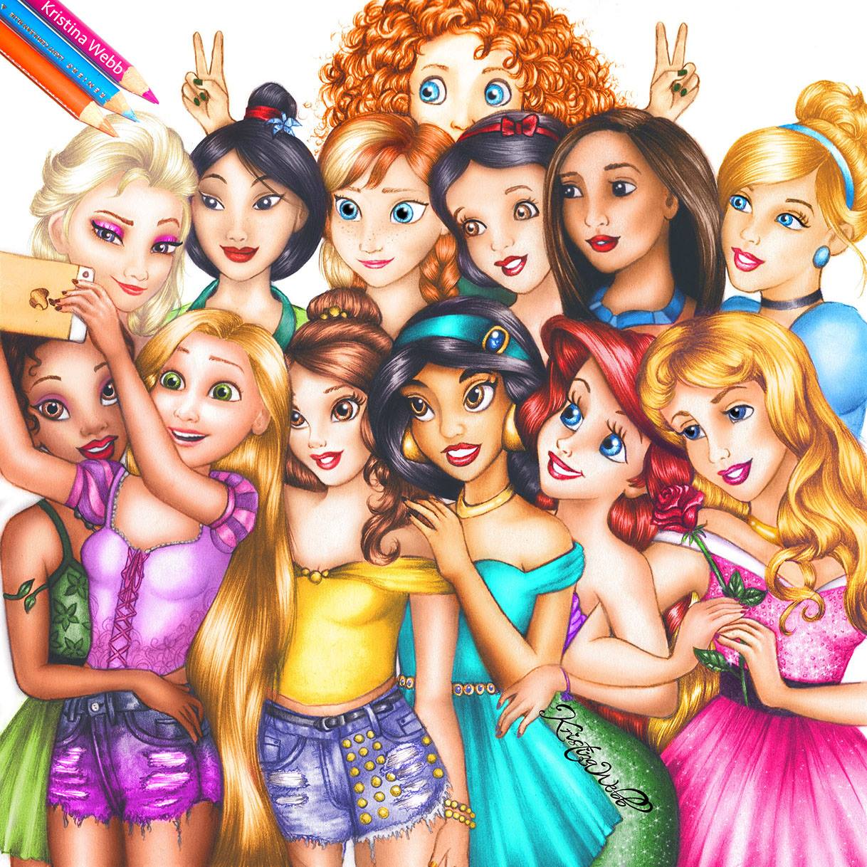 disney princesses in the modern world