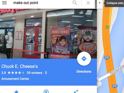 Chuck E Cheese Google Maps