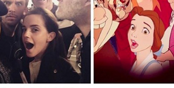 A Fan Animated The Original Beauty And The Beast Characters Recreating The Live Action Cast Selfie And It S Glorious Hellogiggles