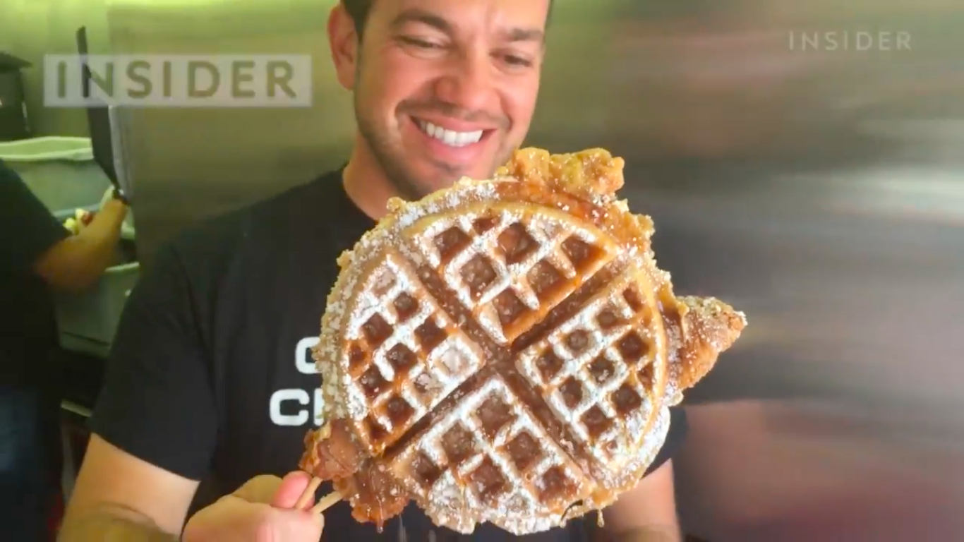 Chicken And Waffles On A Stick Is A Thing And It S Miraculous Hellogiggles