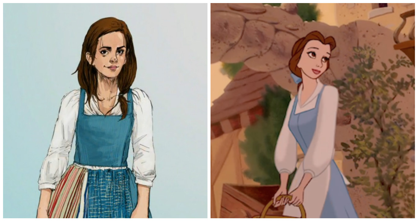 Here S Your First Look At Emma Watson As Belle In Beauty And The Beast Hellogiggles