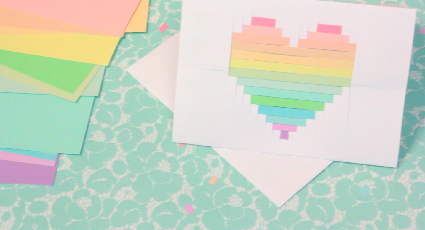 These pixilated cards will level up your DIY game  HelloGiggles In Pixel Heart Pop Up Card Template