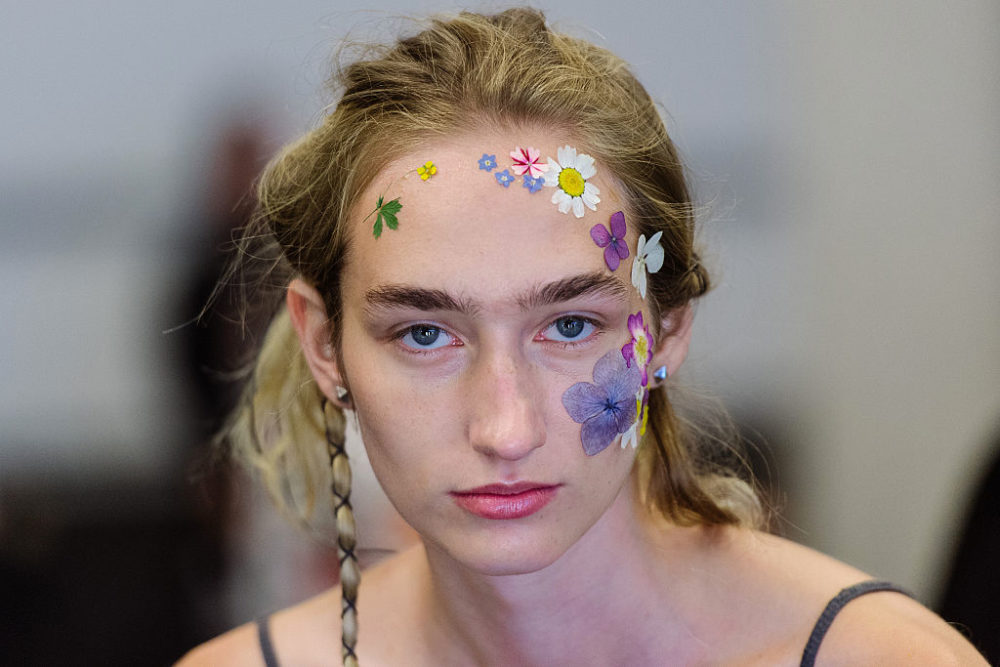 flower petal makeup