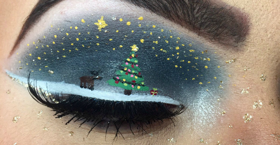 This Makeup Artist Spent 4 Hours Doing Her Christmas Makeup Look But It Was Well Worth It Hellogiggles