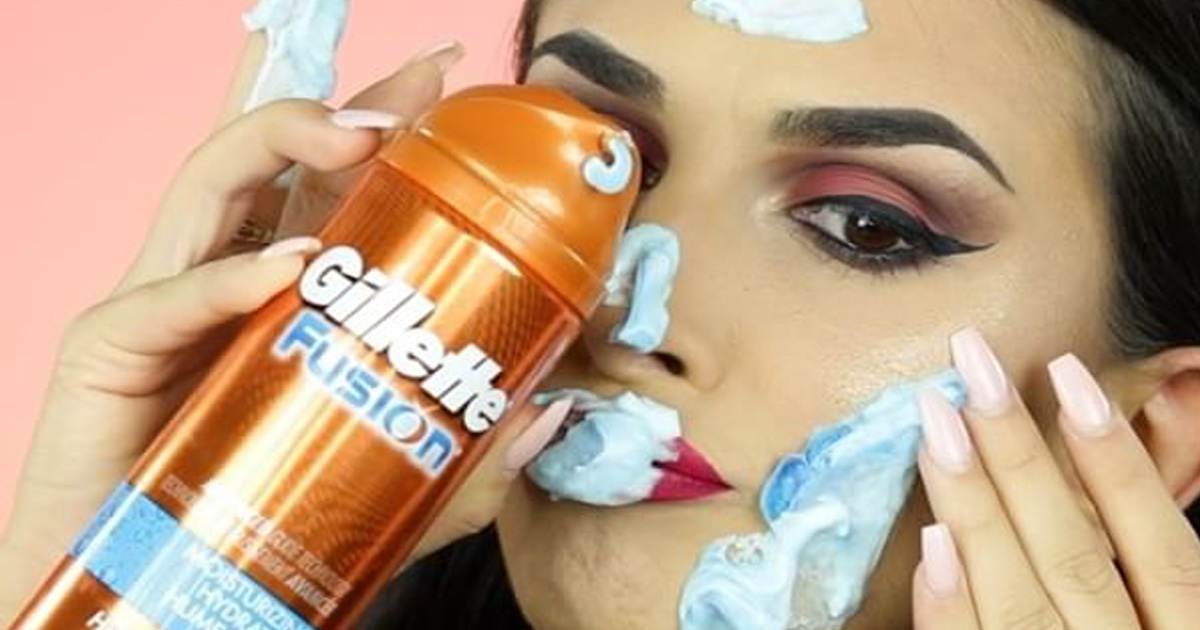 This Girl Using Shaving Cream To Remove Her Makeup Will Blow Your Mind Hellogiggles