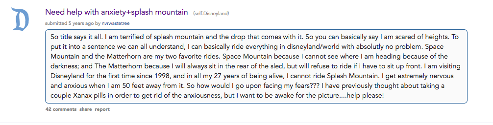 This reddit thread on what to do if you have severe anxiety about Splash Mountain will make you feel so seen - HelloGigglesHelloGiggles