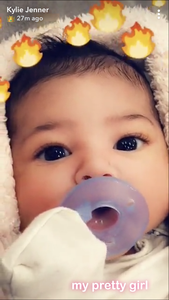 Kylie Jenner shared a picture of Stormi's face, and she's an absolute ...