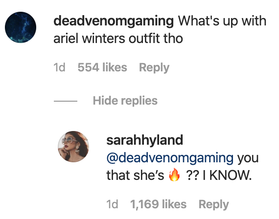 Sarah Hyland Defended Ariel Winter From A Troll Who Criticized Her Outfithellogiggles 