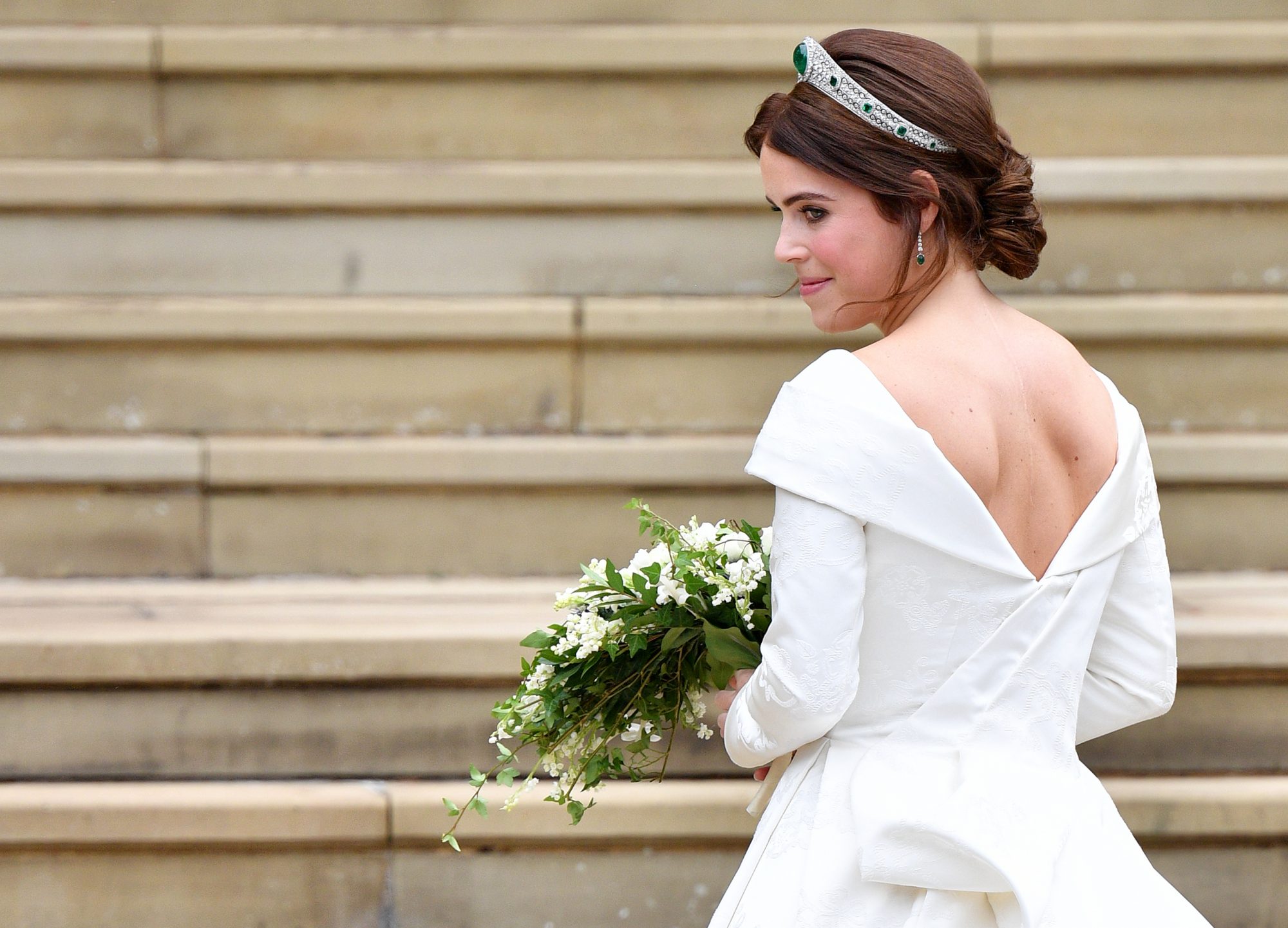 princess eugenie zac posen reception dress