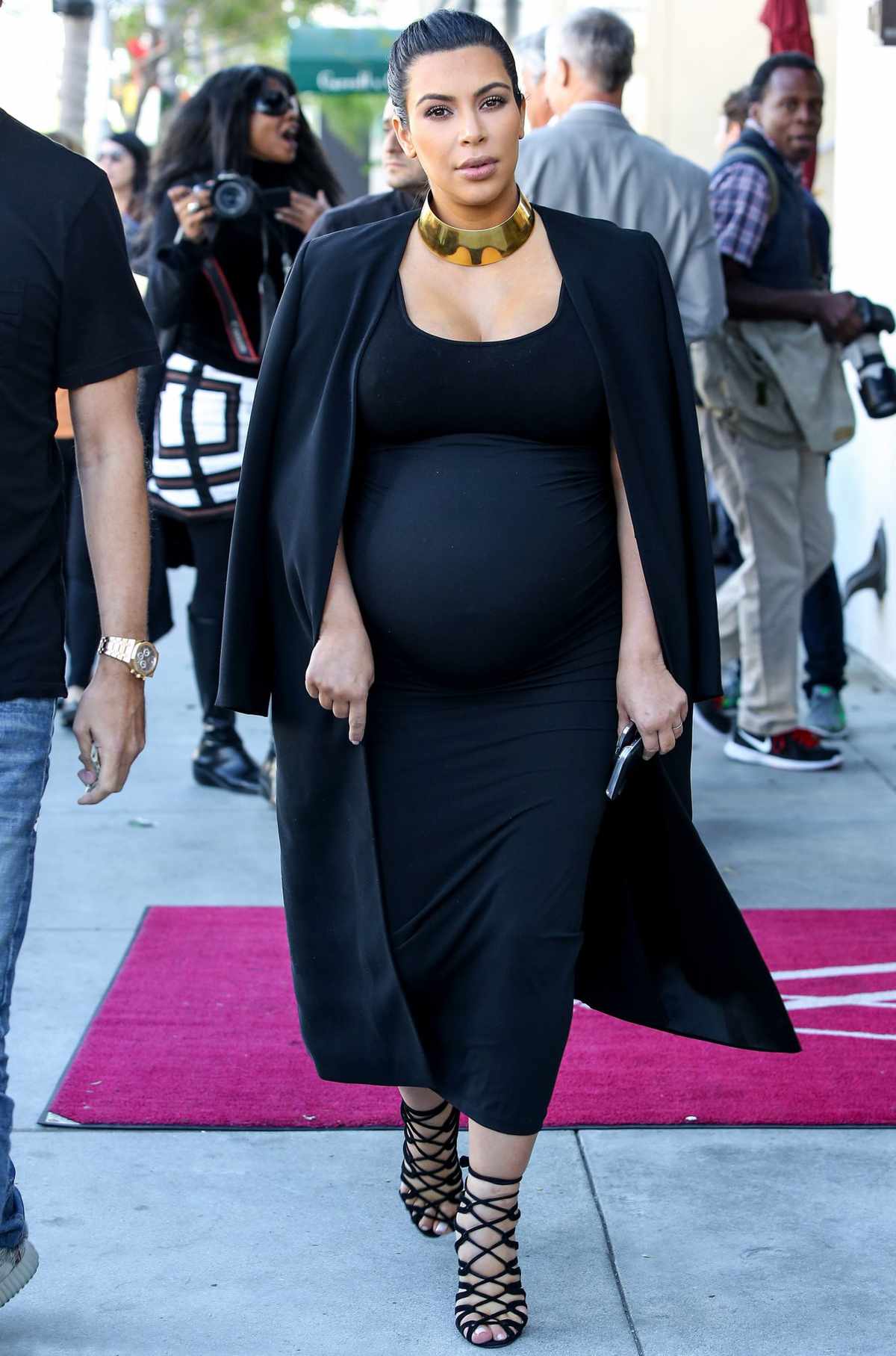 Kim Kardashian Struts Her Baby Bump in 