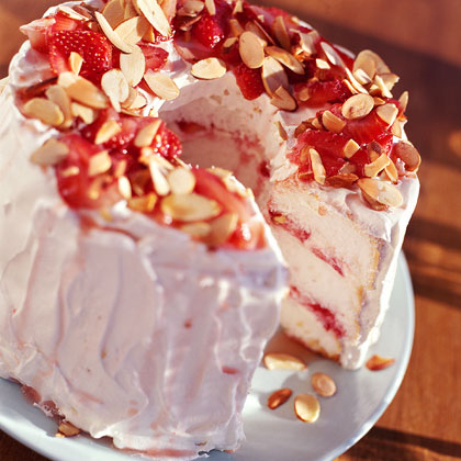 Strawberry Cream Angel Cake Recipe - BettyCrocker.com