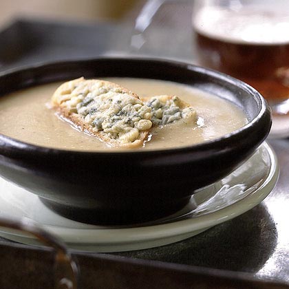 Roasted Garlic Soup with Potatoes, Shallots, and Fresh Herbs