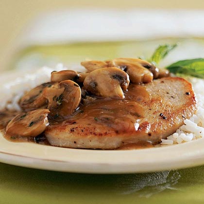 Turkey Chops with Mushroom Gravy Recipe