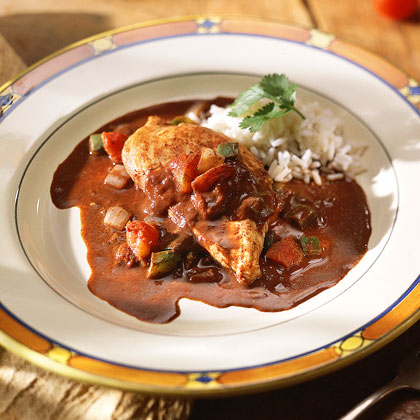 mexican mole with rice