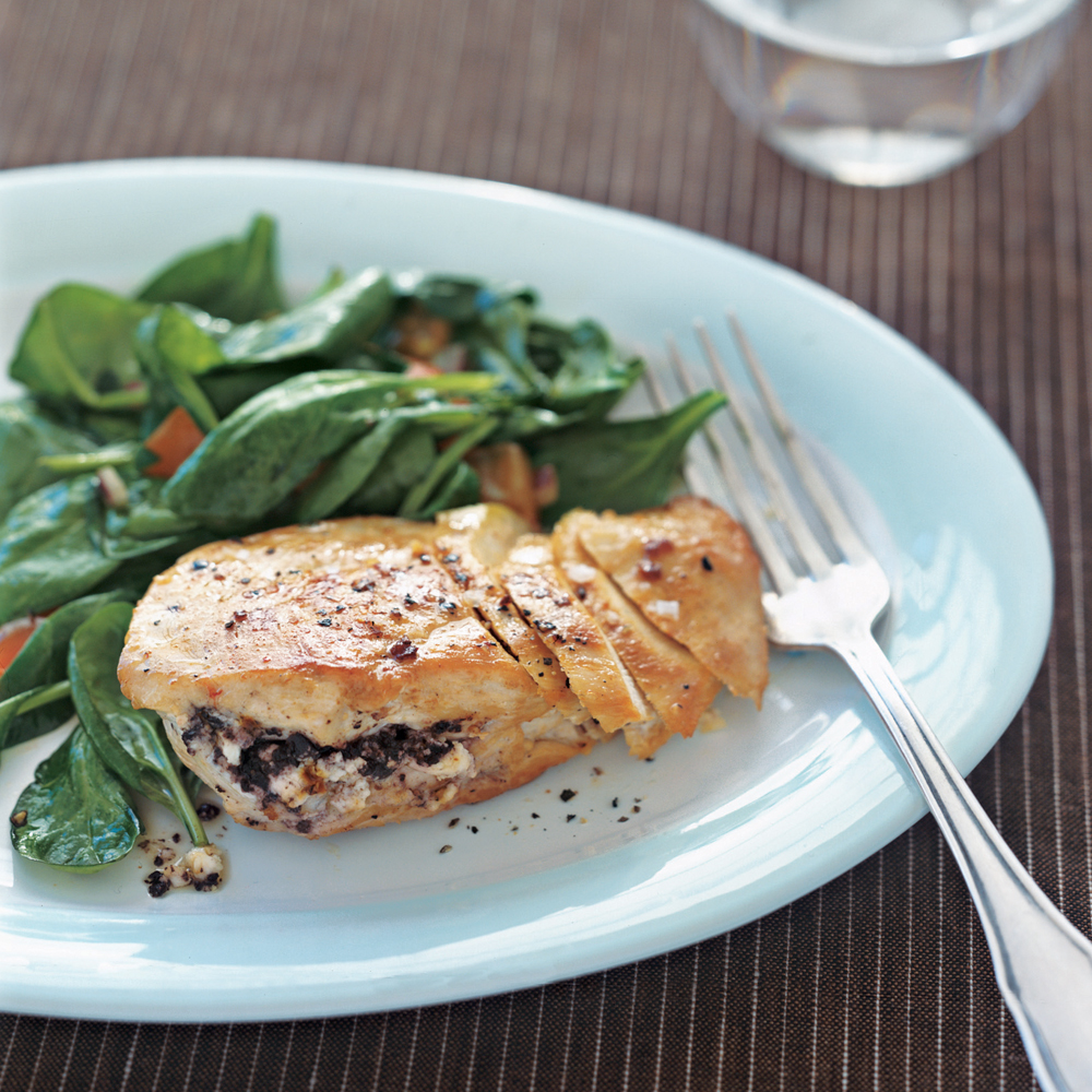 chicken and feta cheese and spinach recipes