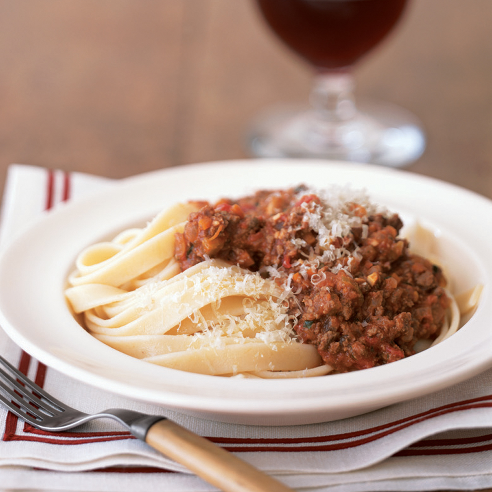 Fettuccine with Bolognese Sauce Recipe | MyRecipes