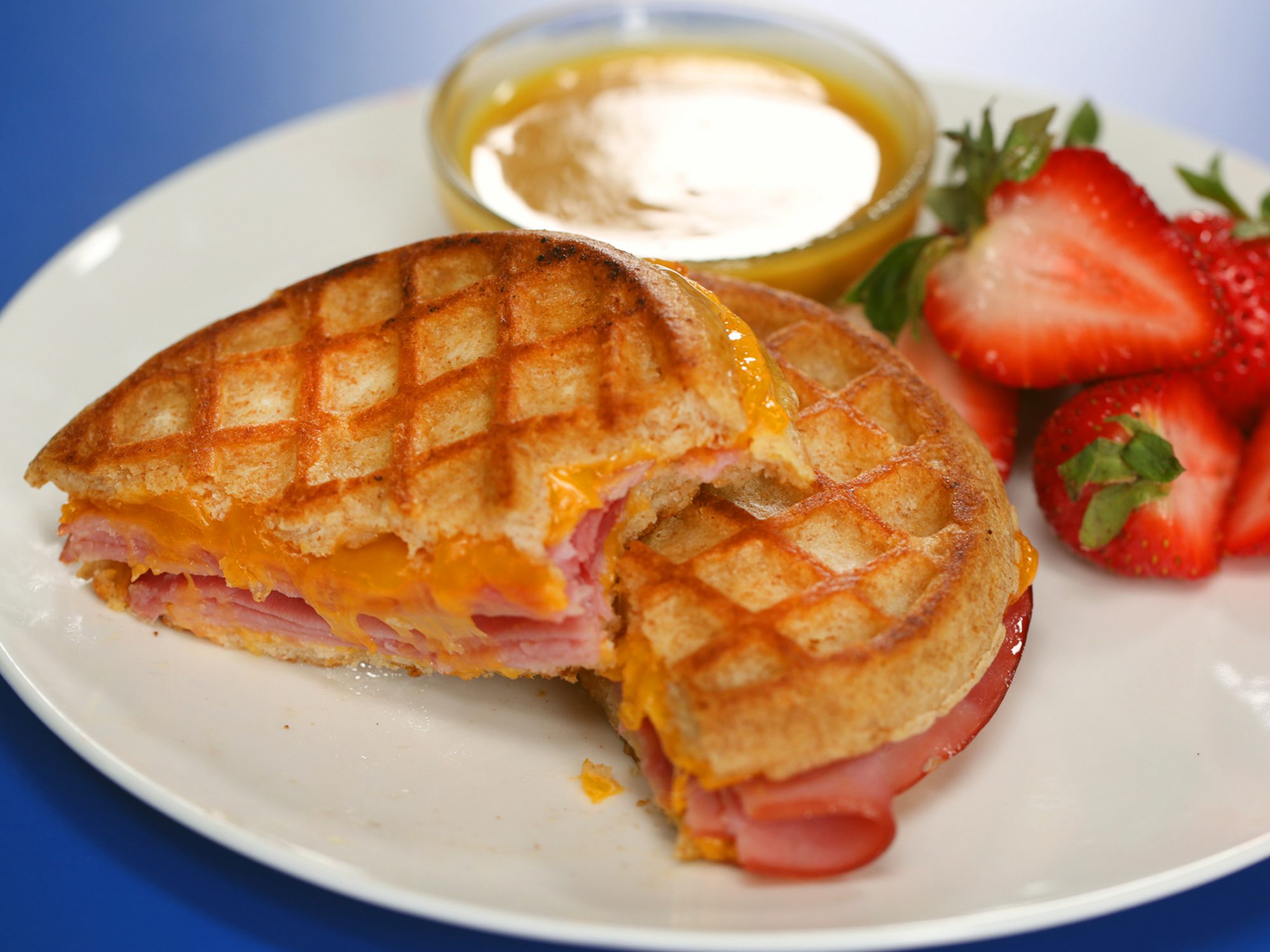 Stuffed Waffles with Strawberries and Cream Cheese - Gather in my Kitchen