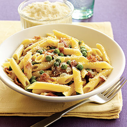 Penne with Sweet Peas and Prosciutto Recipe
