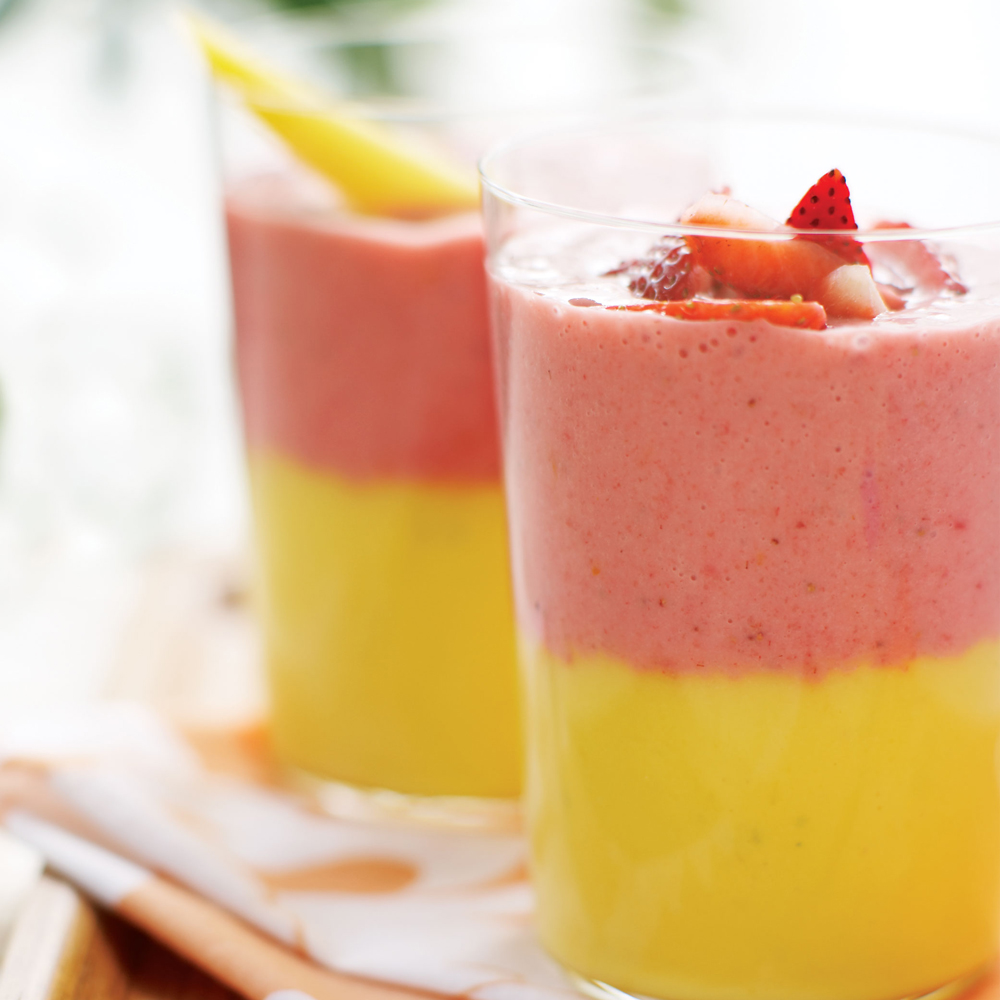 Layered Fruit Smoothie Recipe | MyRecipes