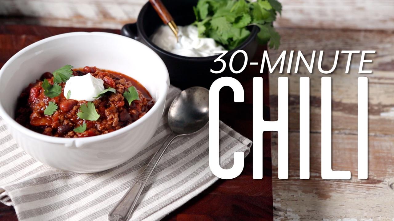 30 Minute Chili Recipe Myrecipes