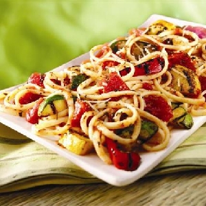 Grilled Veggie Pasta Primavera Recipe | MyRecipes