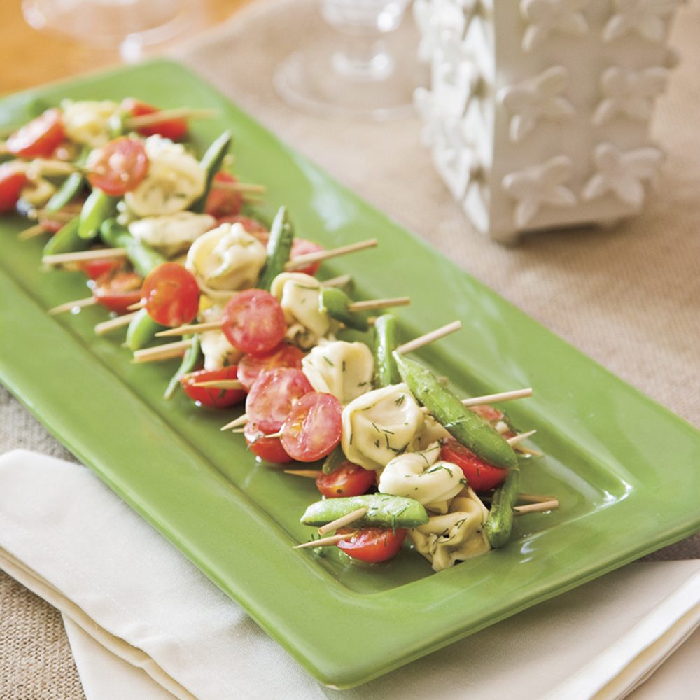 Mustard Dill Tortellini Salad Skewers Recipe Myrecipes