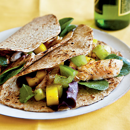 Fish Tacos With Mango Salsa Verde Recipe Myrecipes