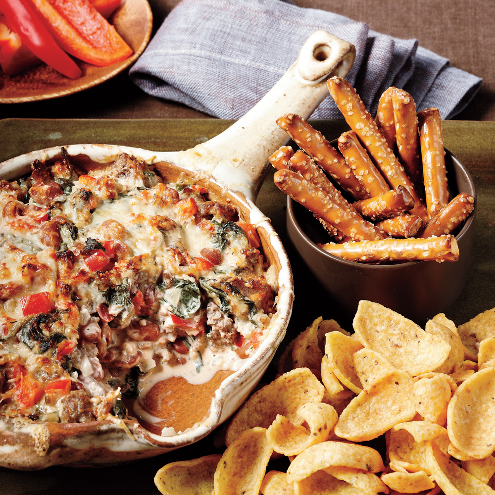 Sausage Bean And Spinach Dip Recipe Myrecipes