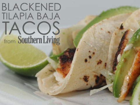 Blackened Tilapia Baja Tacos Recipe Myrecipes