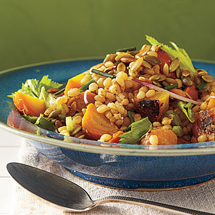 Golden Beet Salad Wheat Berries Pumpkinseed Vinaigrette Recipe Myrecipes