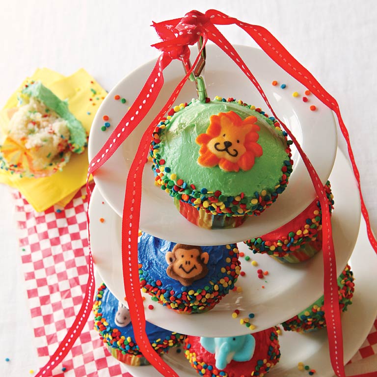 Under The Big Top Cupcakes Recipe Myrecipes This is a fun cupcake recipe for birthdays or even st. under the big top cupcakes
