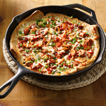 Pillsbury Reg Veggie Sausage Skillet Pizza Recipe Myrecipes