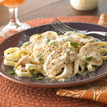 Fettuccine Alfredo with Chicken Recipe | MyRecipes