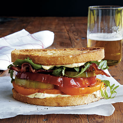 Heirloom Tomato, Arugula, and Bacon Sandwiches Recipe