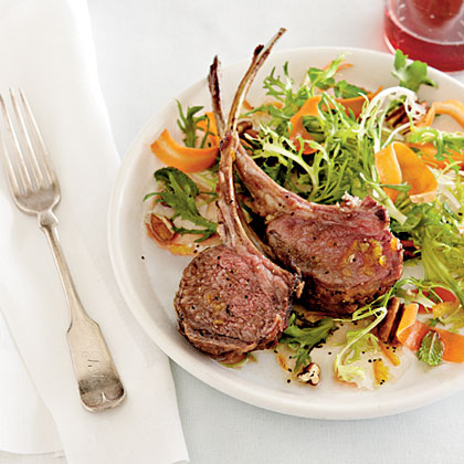 Rack Of Lamb With Carrot Salad Recipe Myrecipes