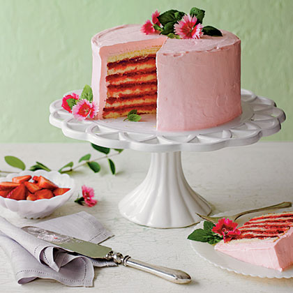 Deep South Dish: Southern Strawberry Cake with Coconut and Pecan