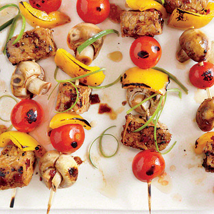 Marinated Tempeh Veggie Skewers - Vegan Yack Attack