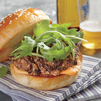 Black Bean Burgers With Sriracha Aioli Recipe Myrecipes