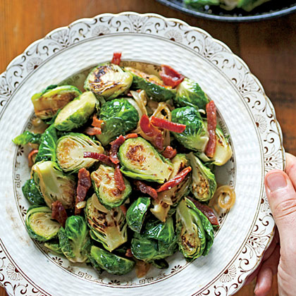 Brown Ale Glazed Ham Hock and Brussels Sprouts 