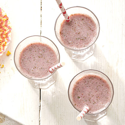 Strawberry Basil Smoothies