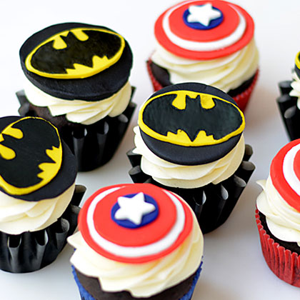 Batman Cupcakes Recipe | MyRecipes