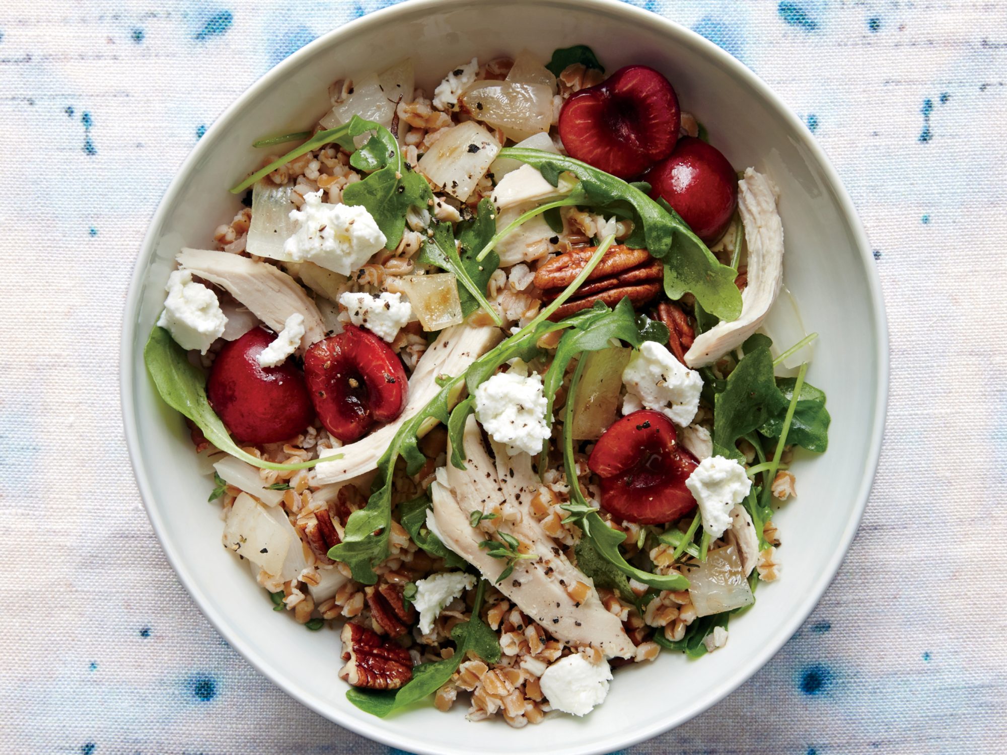 Cherry, Chicken, and Pecan Wheat Berry Salad Recipe | MyRecipes