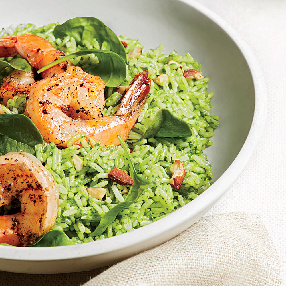 Shrimp And Pesto Rice Salad Recipe Myrecipes