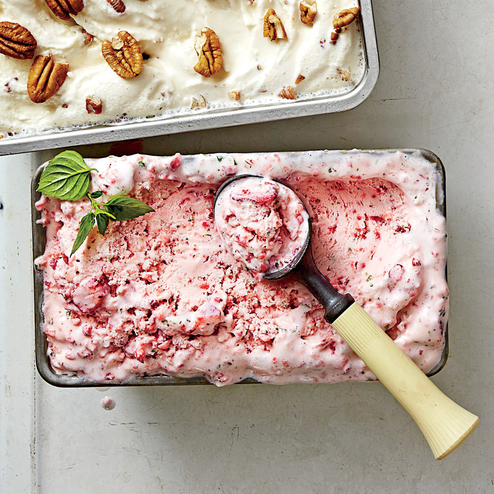 Strawberry Basil Ice Cream