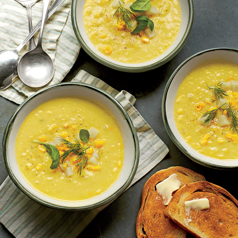 Summer Corn And Golden Potato Chowder Recipe Myrecipes Corn & potato chowder ~ hearty chowder made with corn and potatoes in a creamy soup base. myrecipes