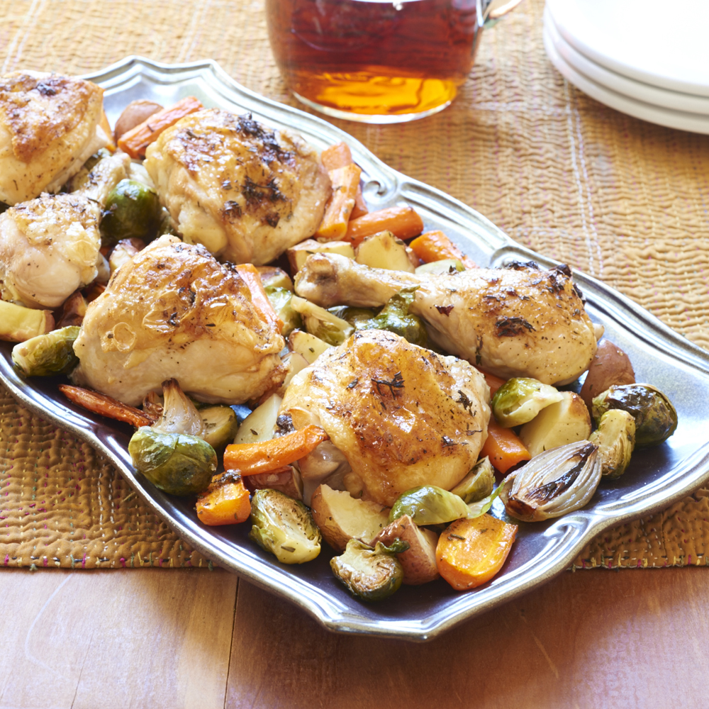 One Pan Roasted Chicken And Root Vegetables Recipe Myrecipes