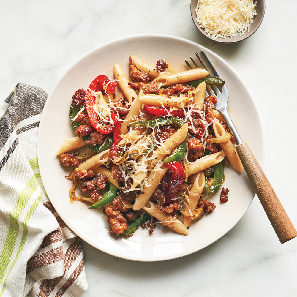 Penne with Sausage and Peppers Recipe | MyRecipes