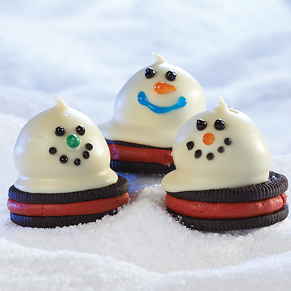 Melting Snowmen Oreo Cookie Balls Recipe Myrecipes