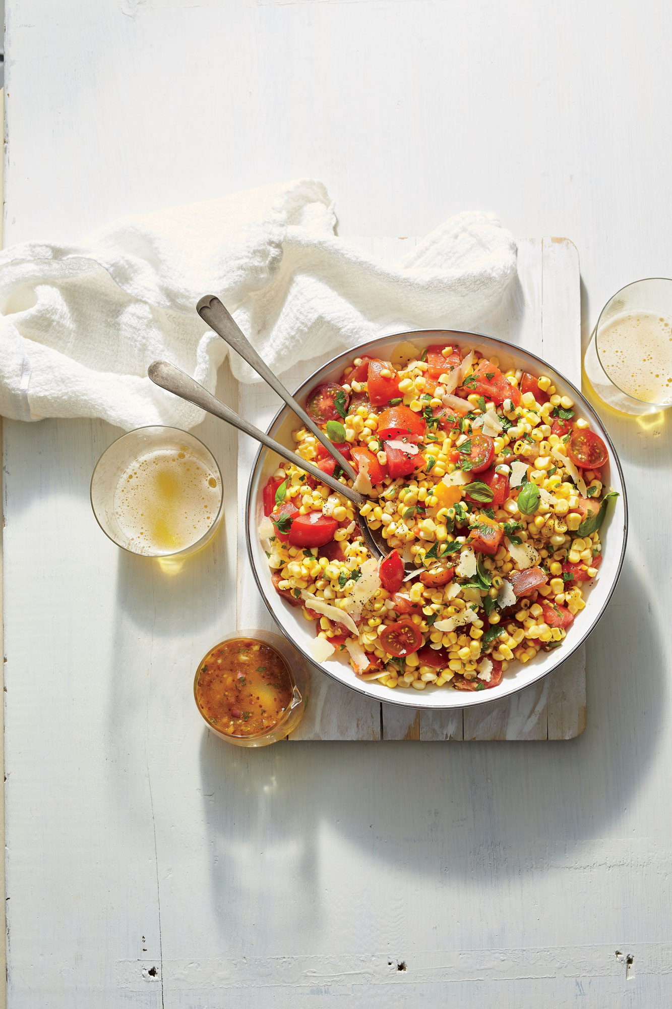 Corn Tomato and Basil Salad